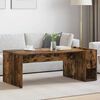 vidaXL Coffee Table Smoked Oak 101.5 x 50 x 37 cm Engineered Wood
