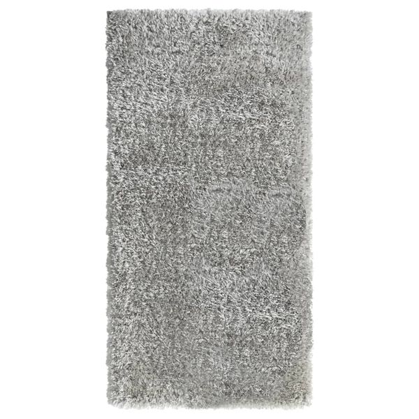 vidaXL High Pile Shaggy Rug Grey 100x200 cm 50 mm