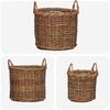 vidaXL Planter Basket with Storage 3 pcs Brown