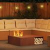 vidaXL Fire Pit Brown 100 x 100 x 30 cm Weathering Steel