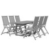 vidaXL 7 Piece Garden Dining Set Solid Wood Acacia