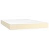 vidaXL Pocket Spring Bed Mattress Medium Cream 140x200x20 cm Faux Leather
