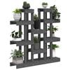 vidaXL Plant Stand Grey 104.5x25x109.5 cm Solid Wood Pine