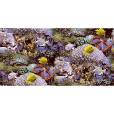 Noordwand Good Vibes Wallpaper Coral and Tropical Fish Yellow and Purple