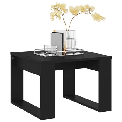 vidaXL Side Table Black 50x50x35 cm Engineered Wood