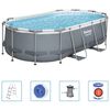 Bestway Power Steel Above Ground Pool Oval 427x250x100 cm