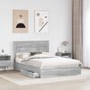 vidaXL Storage Bed Grey Sonoma 150 x 200 cm Engineered Wood