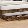 vidaXL Bed Drawers Smoked Oak 140 x 36.5 x 16.5 cm Engineered Wood