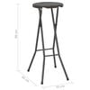 vidaXL Folding Bar Stools 2 pcs HDPE and Steel Brown Rattan Look