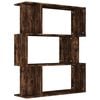 vidaXL Book Cabinet/Room Divider Smoked Oak 80x24x96cm Engineered Wood