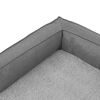 vidaXL Ergonomic Dog Bed Mattress 75x53 cm Linen Look Fleece Grey