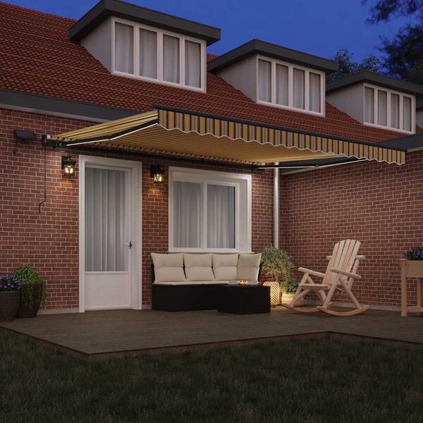 vidaXL Retractable Awning Manual Multicolour 400 x 300 cm Fabric