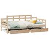 vidaXL Daybed with Drawers without Mattress 90x200 cm Solid Wood