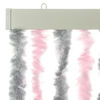 vidaXL Fly Curtain Silver Grey and Pink 56x200 cm Chenille