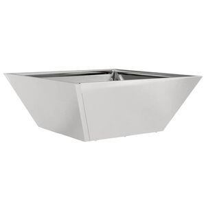 vidaXL Garden Planter Silver 40 x 40 x 15 cm Stainless Steel