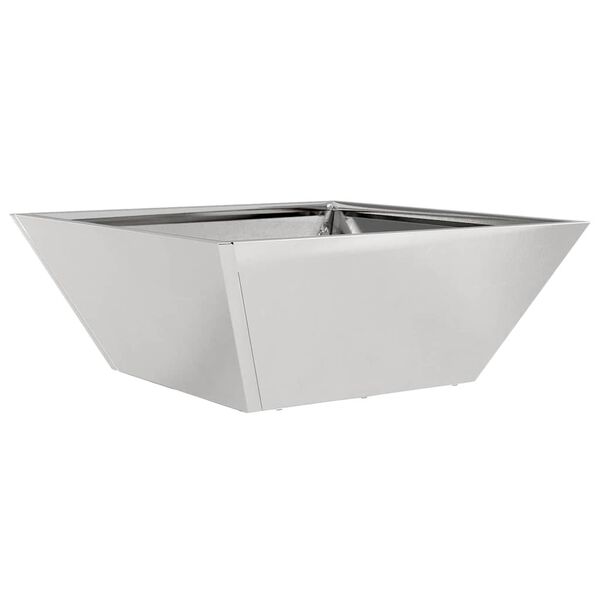 vidaXL Garden Planter Silver 40 x 40 x 15 cm Stainless Steel