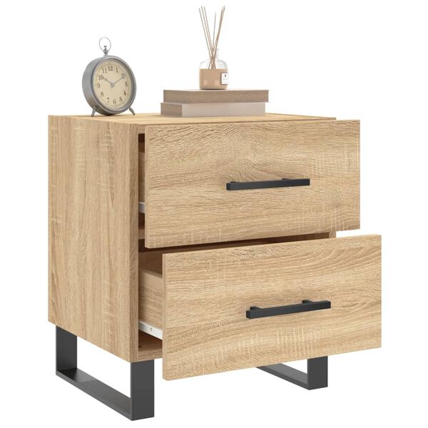 vidaXL Bedside Cabinets 2 pcs Sonoma Oak 40x35x47.5 cm Engineered Wood