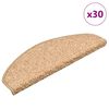 vidaXL Stair Mats 30 pcs 65x21x4 cm Gold Half Round Large