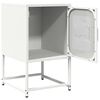 vidaXL Bedside Cabinet White 36x39x60.5 cm Cold-rolled Steel