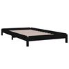 vidaXL Stack Bed without Mattress Black 80x200 cm Solid Wood Pine