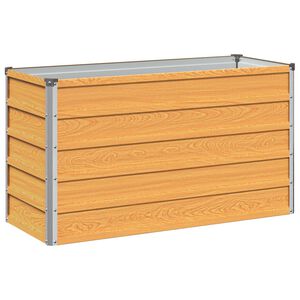 vidaXL Raised Garden Bed Natural 100 x 40 x 55 cm cold-rolled steel