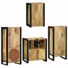 vidaXL Bathroom Furniture Set with Shelf 4 pcs Brown Soild Mango Wood