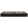 vidaXL Ottoman Bed Frame without Mattress Black Super King Faux Leather