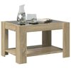 vidaXL Coffee Table with LED Sonoma Oak 73x53x45 cm Engineered Wood