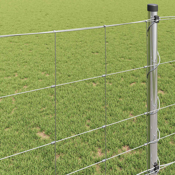 vidaXL Field Fence Grey 1 x 10 m Steel
