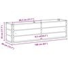 vidaXL Planter Ivory 160 x 40 x 45 cm Steel