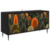 vidaXL TV Cabinet ZAANDAM 102 x 33 x 51 cm Black Oak Engineered Wood