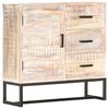 vidaXL Sideboard White 73x30x75 cm Solid Acacia Wood