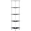 vidaXL 5-Tier Shelf Black 30x30x130 cm Tempered Glass