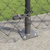 vidaXL Fence Post Grey 10 x 1.2 m (60 x 60 mm mesh) Steel and PVC