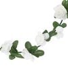 vidaXL Flower Garlands 6 pcs White 240 cm