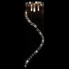 vidaXL Ceiling Lamp with Crystal Beads Silver Spiral G9