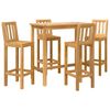 vidaXL Outdoor Bar Set 5 pcs Untreated Solid Teak Wood