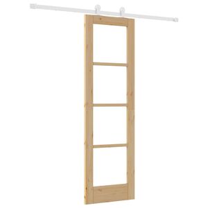 vidaXL Sliding Door ORKDAL 61 x 198.5 cm Solid Pine Wood and Glass