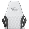 vidaXL Massage Gaming Chair White and Black Faux Leather