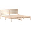 vidaXL Bed Frame with Headboard Brown 180 x 200 cm Solid Pine Wood