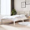 vidaXL Bed Frame without Mattress Solid Wood 100x200 cm (810007+814179)