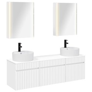 vidaXL Bathroom Cabinet Set 5 pcs White 53 x 15.5 x 70 cm