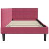 vidaXL Corner Bed Frame with Headboard Wine Red 90 cm x 190 cm Velvet
