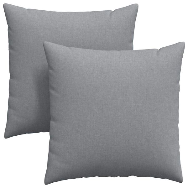vidaXL Sofa Pillows 2 pcs Light Grey 80 x 80 cm Fabric
