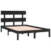 vidaXL Bed Frame without Mattress Black 200x200 cm Solid Wood