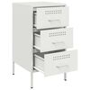 vidaXL Bedside Cabinets 2 pcs White 36x39x68 cm Steel