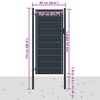 vidaXL Fence Gate PVC and Steel 100x124 cm Anthracite