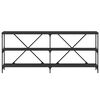 vidaXL Console Table Black 180x30x75 cm Engineered Wood and Iron