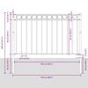 vidaXL Garden Fence Assen Steel 1.7x0.8 m Black