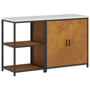 vidaXL Kitchen Storage Set with Shelf 2 pcs Rusty Weathering Steel